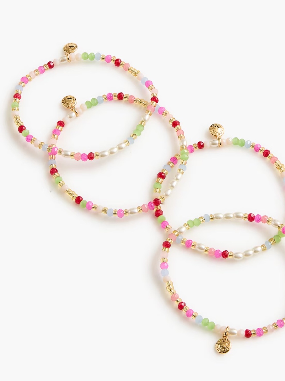 J crew Tiny beaded stretch bracelets